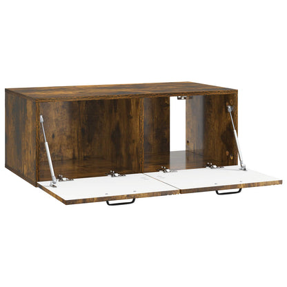 Wandbeugel TV-kast Gerookt eiken 78,5 x 41 x 30 cm Bewerkt hout