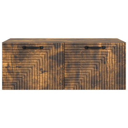 Wandbeugel TV-kast Gerookt eiken 78,5 x 41 x 30 cm Bewerkt hout