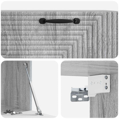 Wandbeugel TV-kast Grijs sonoma 78,5 x 41 x 30 cm Bewerkt hout