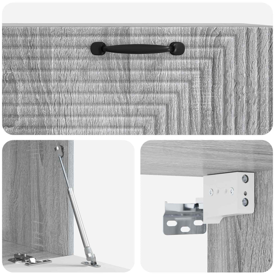 Wandbeugel TV-kast Grijs sonoma 78,5 x 41 x 30 cm Bewerkt hout
