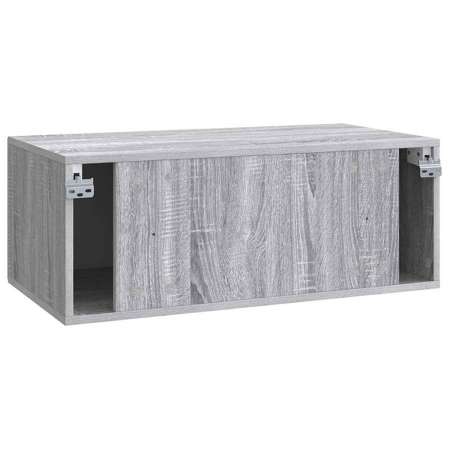 Wandbeugel TV-kast Grijs sonoma 78,5 x 41 x 30 cm Bewerkt hout