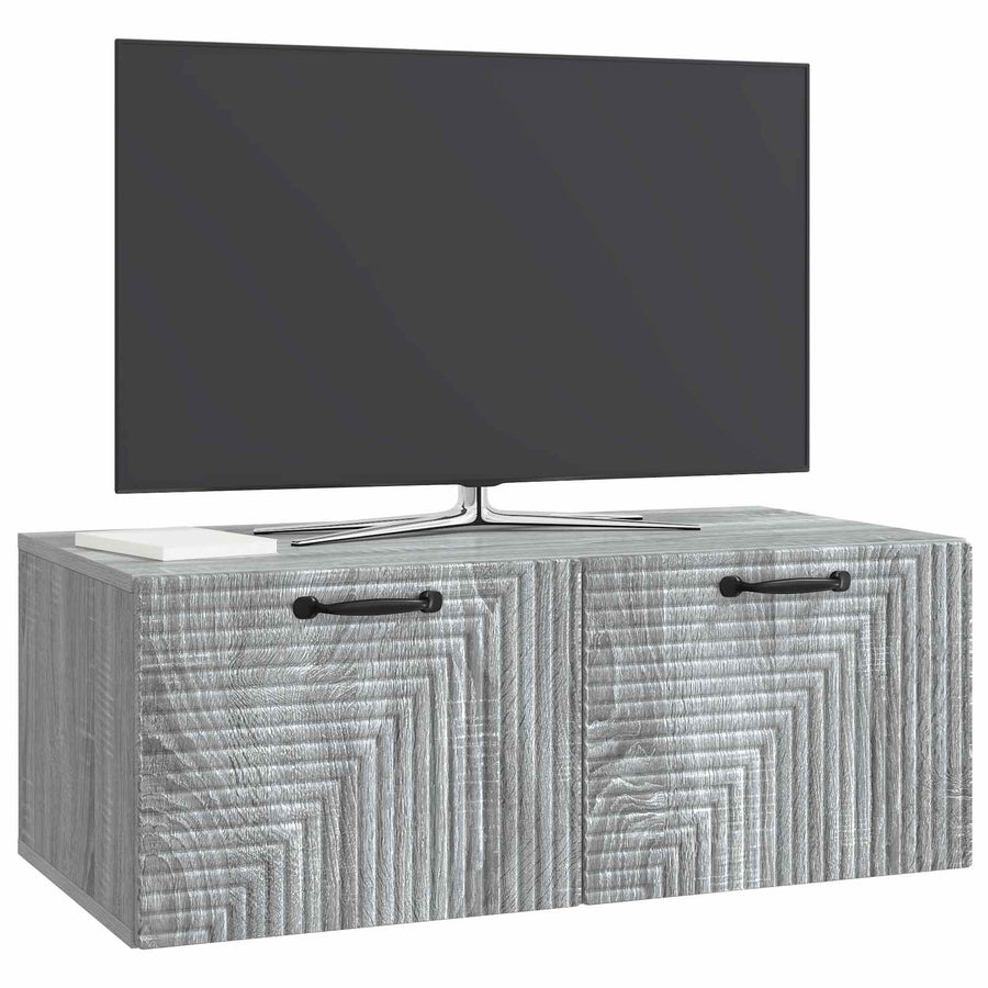 Wandbeugel TV-kast Grijs sonoma 78,5 x 41 x 30 cm Bewerkt hout