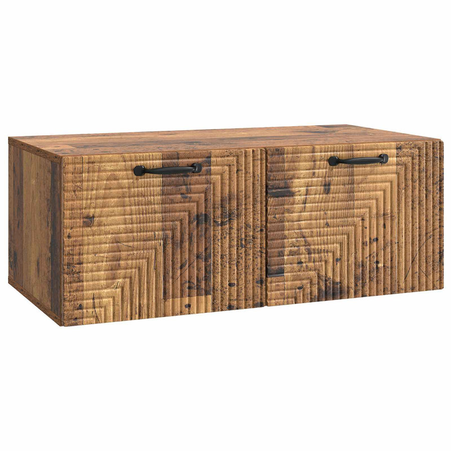 Wandbeugel TV-kast Oud hout 78,5 x 41 x 30 cm Bewerkt hout