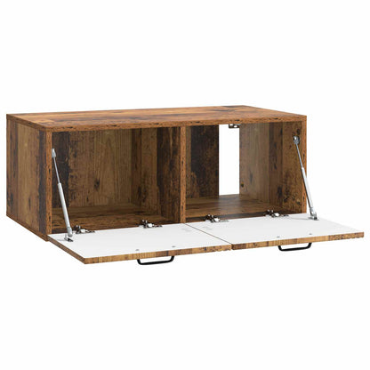 Wandbeugel TV-kast Oud hout 78,5 x 41 x 30 cm Bewerkt hout