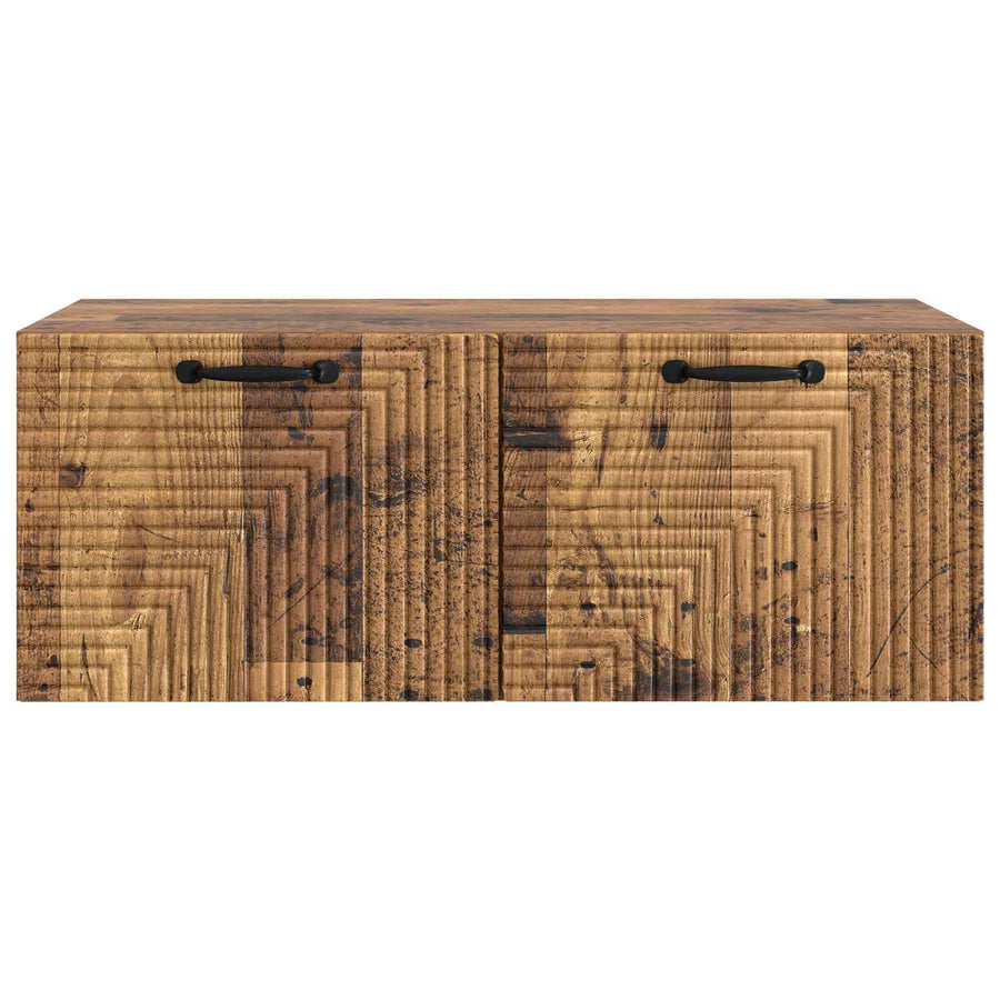 Wandbeugel TV-kast Oud hout 78,5 x 41 x 30 cm Bewerkt hout