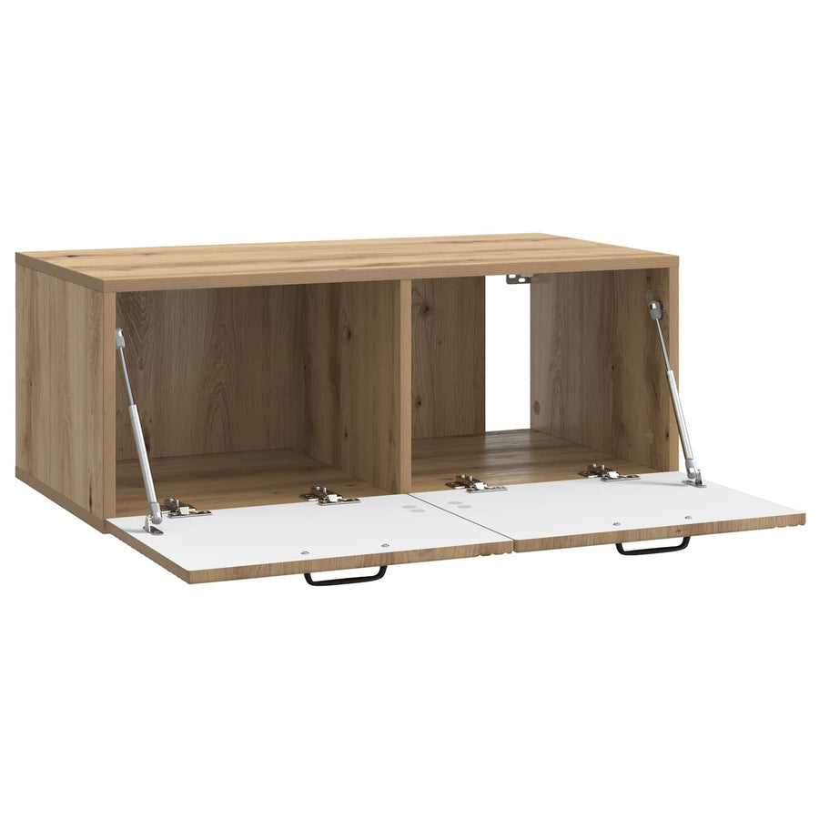 Wandbeugel TV-kast Artisanaal eiken 78,5 x 41 x 30 cm