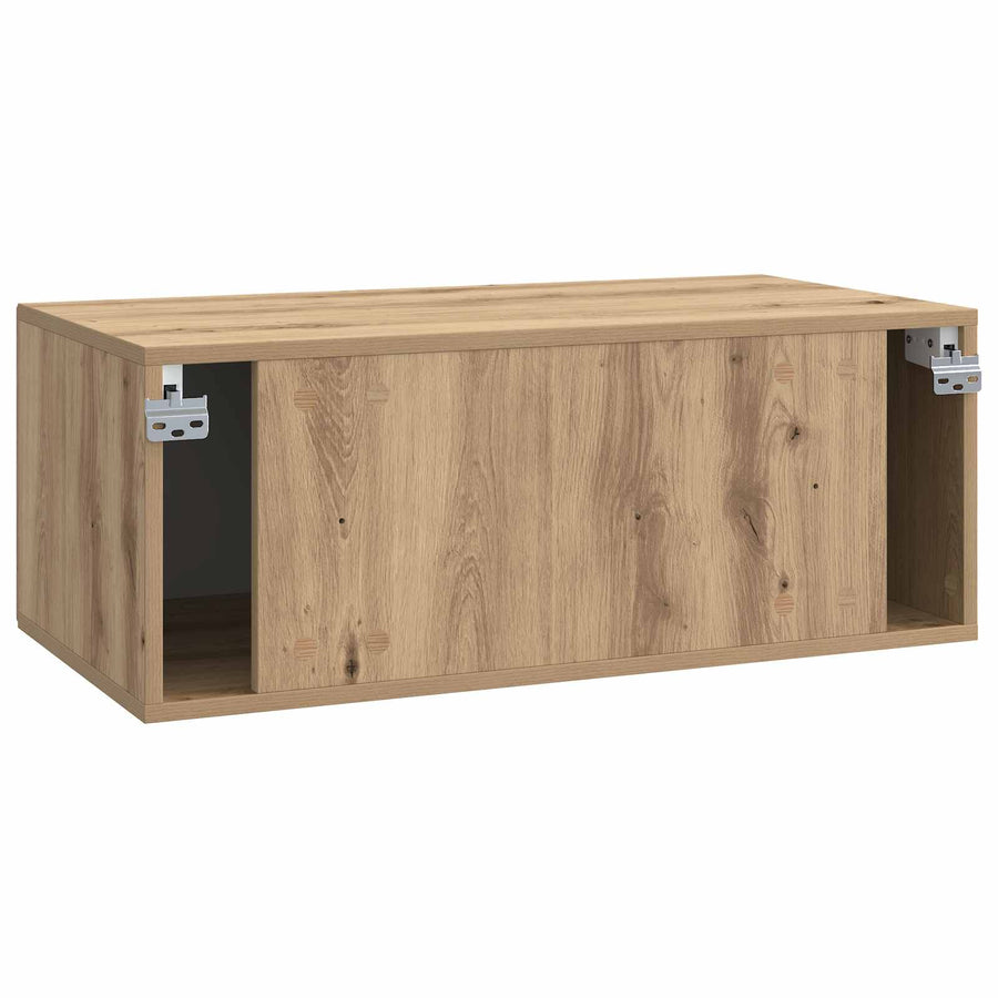 Wandbeugel TV-kast Artisanaal eiken 78,5 x 41 x 30 cm