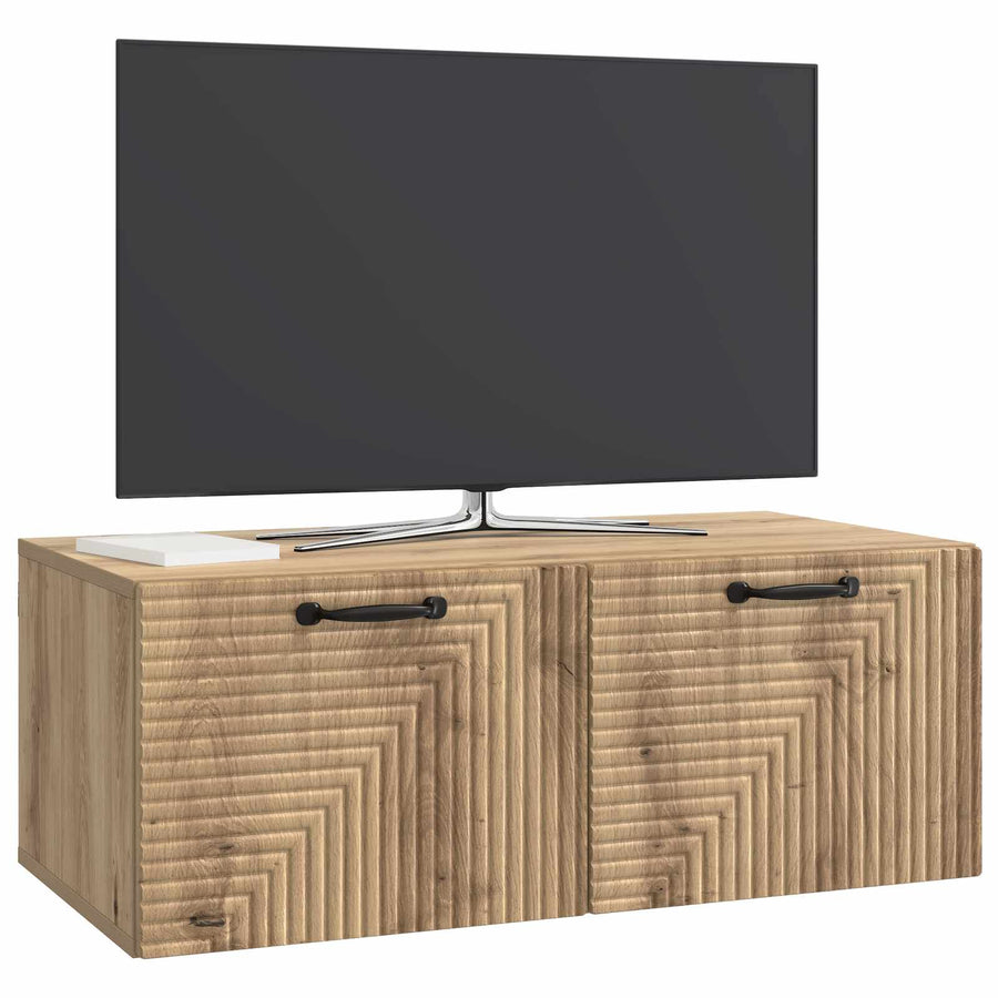 Wandbeugel TV-kast Artisanaal eiken 78,5 x 41 x 30 cm