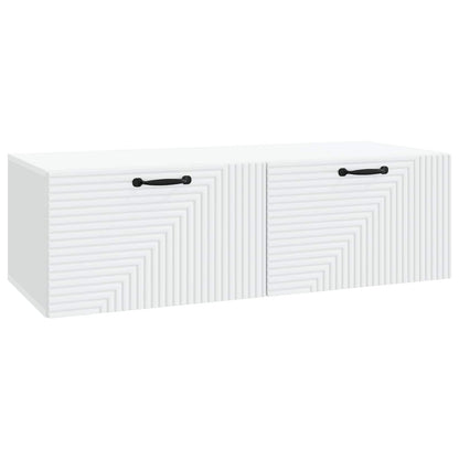 Wandbeugel TV-kast Wit 98 x 41 x 30 cm Bewerkt hout