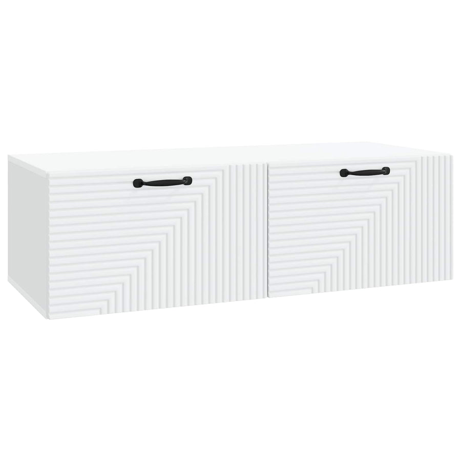 Wandbeugel TV-kast Wit 98 x 41 x 30 cm Bewerkt hout