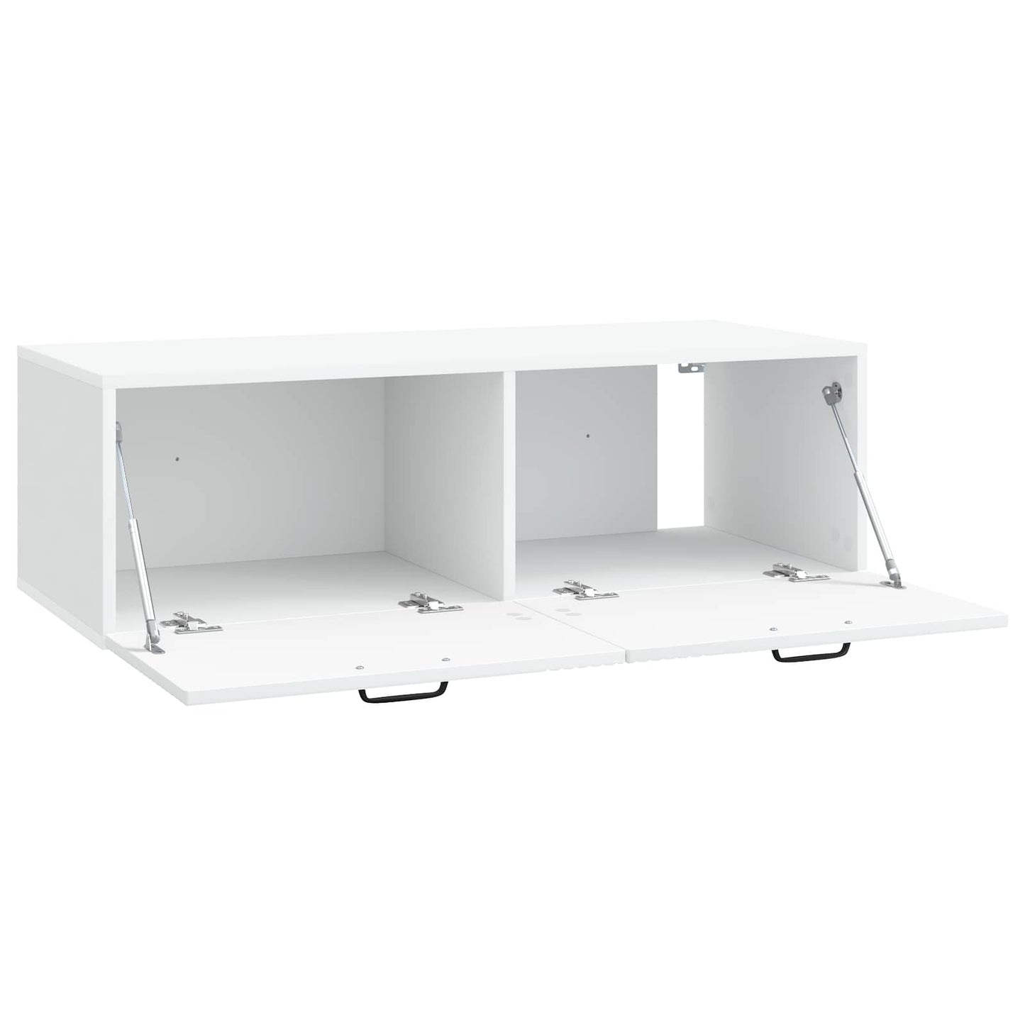 Wandbeugel TV-kast Wit 98 x 41 x 30 cm Bewerkt hout