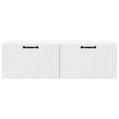 Wandbeugel TV-kast Wit 98 x 41 x 30 cm Bewerkt hout