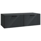 Wandkast tv 98x41x30 cm bewerkt hout zwart