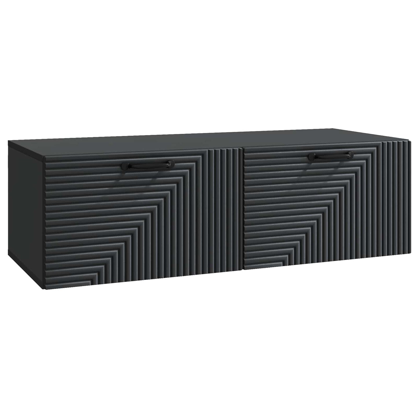 Wandbeugel TV-kast Zwart 98 x 41 x 30 cm Bewerkt hout