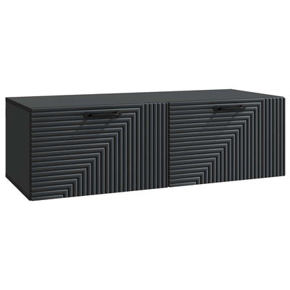 Wandbeugel TV-kast Zwart 98 x 41 x 30 cm Bewerkt hout