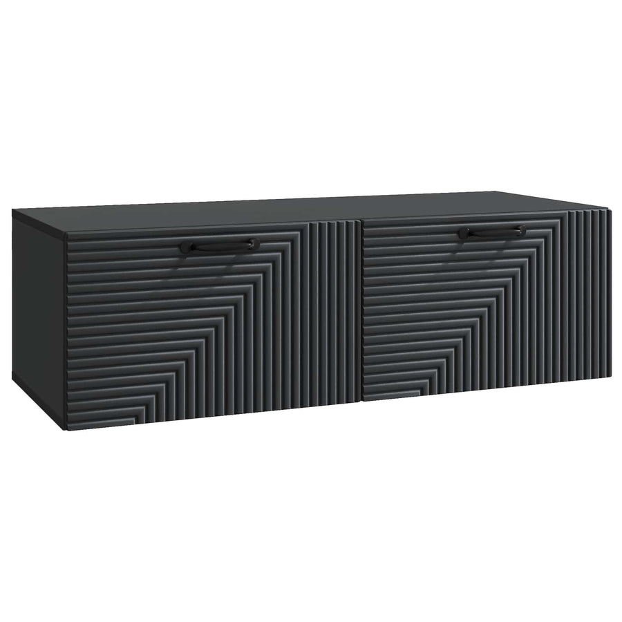 Wandbeugel TV-kast Zwart 98 x 41 x 30 cm Bewerkt hout