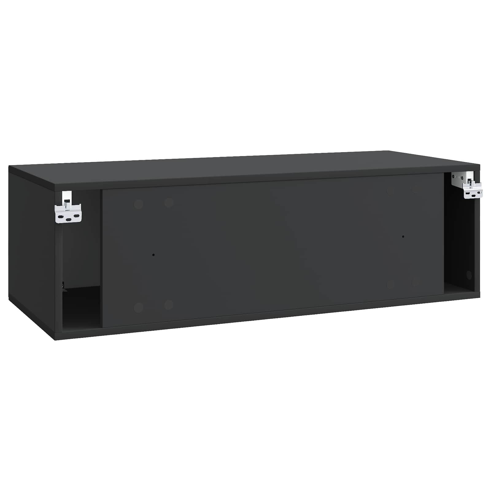 Wandbeugel TV-kast Zwart 98 x 41 x 30 cm Bewerkt hout