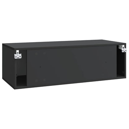 Wandbeugel TV-kast Zwart 98 x 41 x 30 cm Bewerkt hout