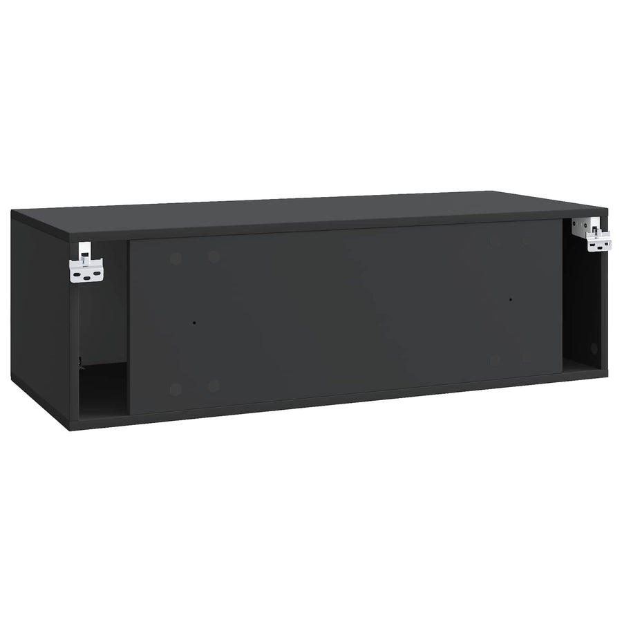 Wandbeugel TV-kast Zwart 98 x 41 x 30 cm Bewerkt hout