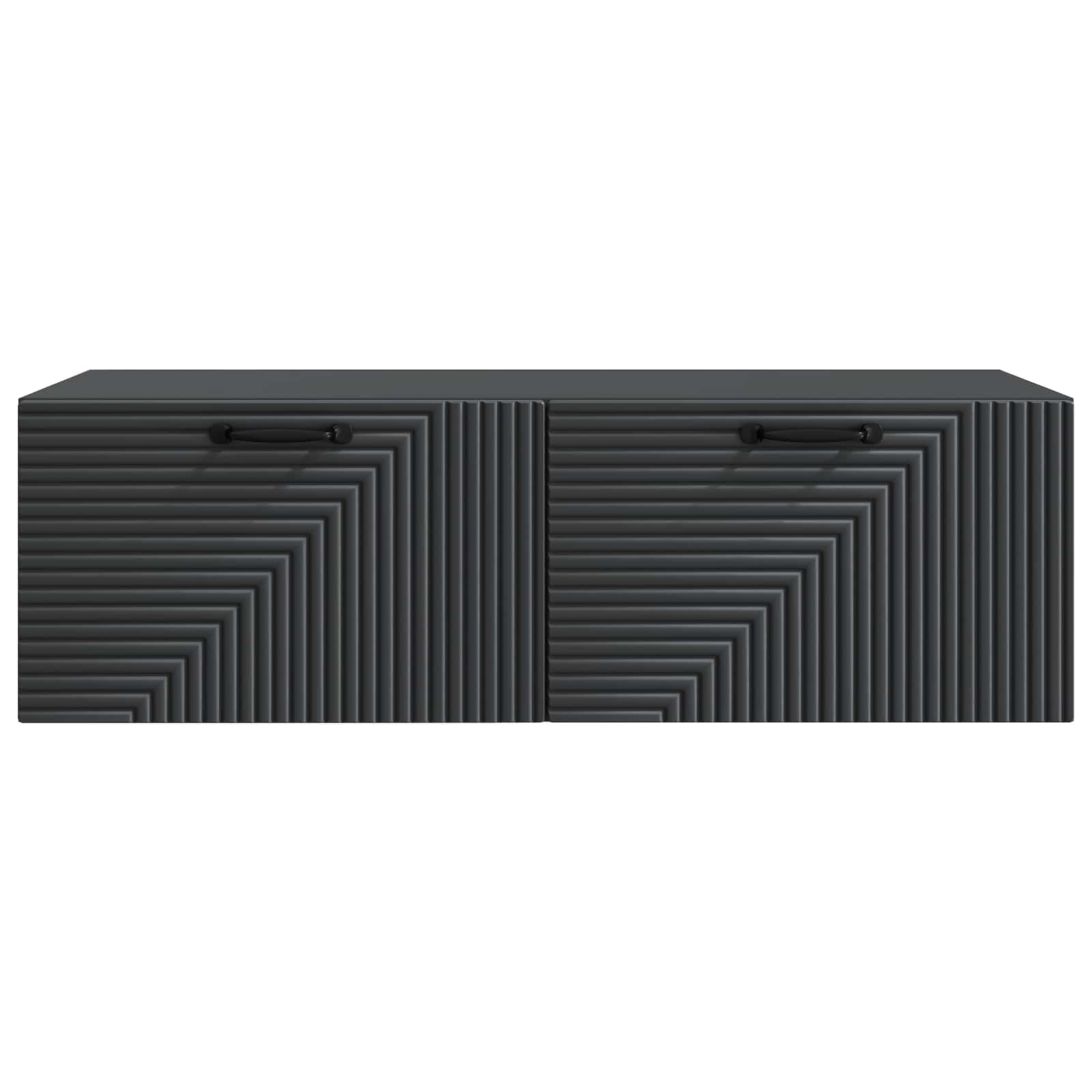 Wandbeugel TV-kast Zwart 98 x 41 x 30 cm Bewerkt hout