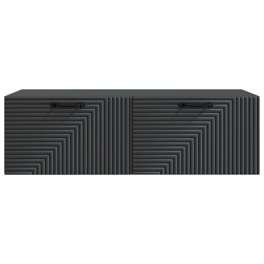 Wandbeugel TV-kast Zwart 98 x 41 x 30 cm Bewerkt hout