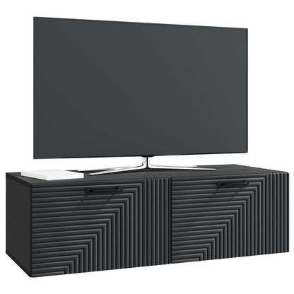 Wandbeugel TV-kast Zwart 98 x 41 x 30 cm Bewerkt hout