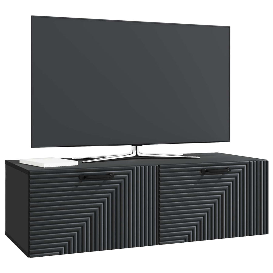 Wandbeugel TV-kast Zwart 98 x 41 x 30 cm Bewerkt hout