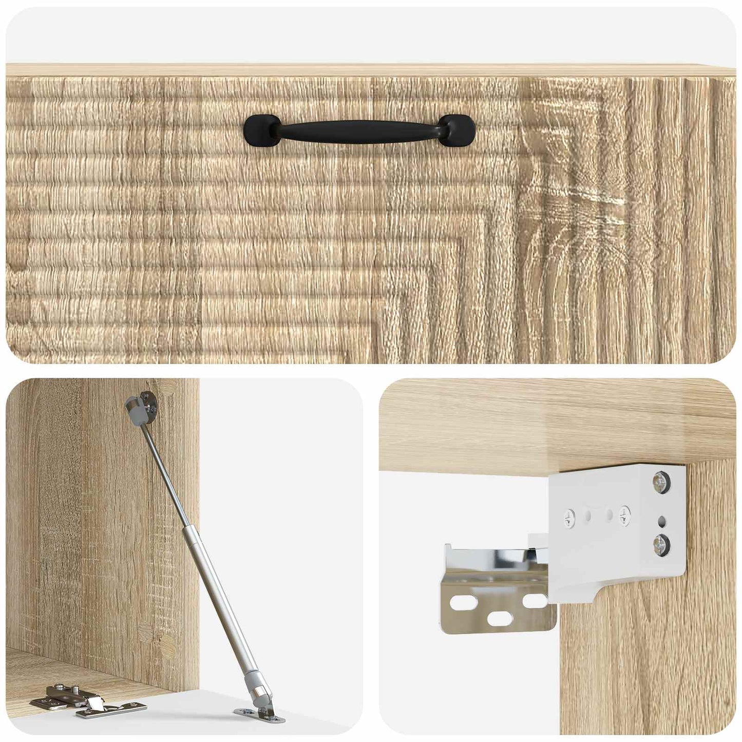 Wandbeugel TV-kast Sonoma Eiken 98 x 41 x 30 cm Bewerkt hout