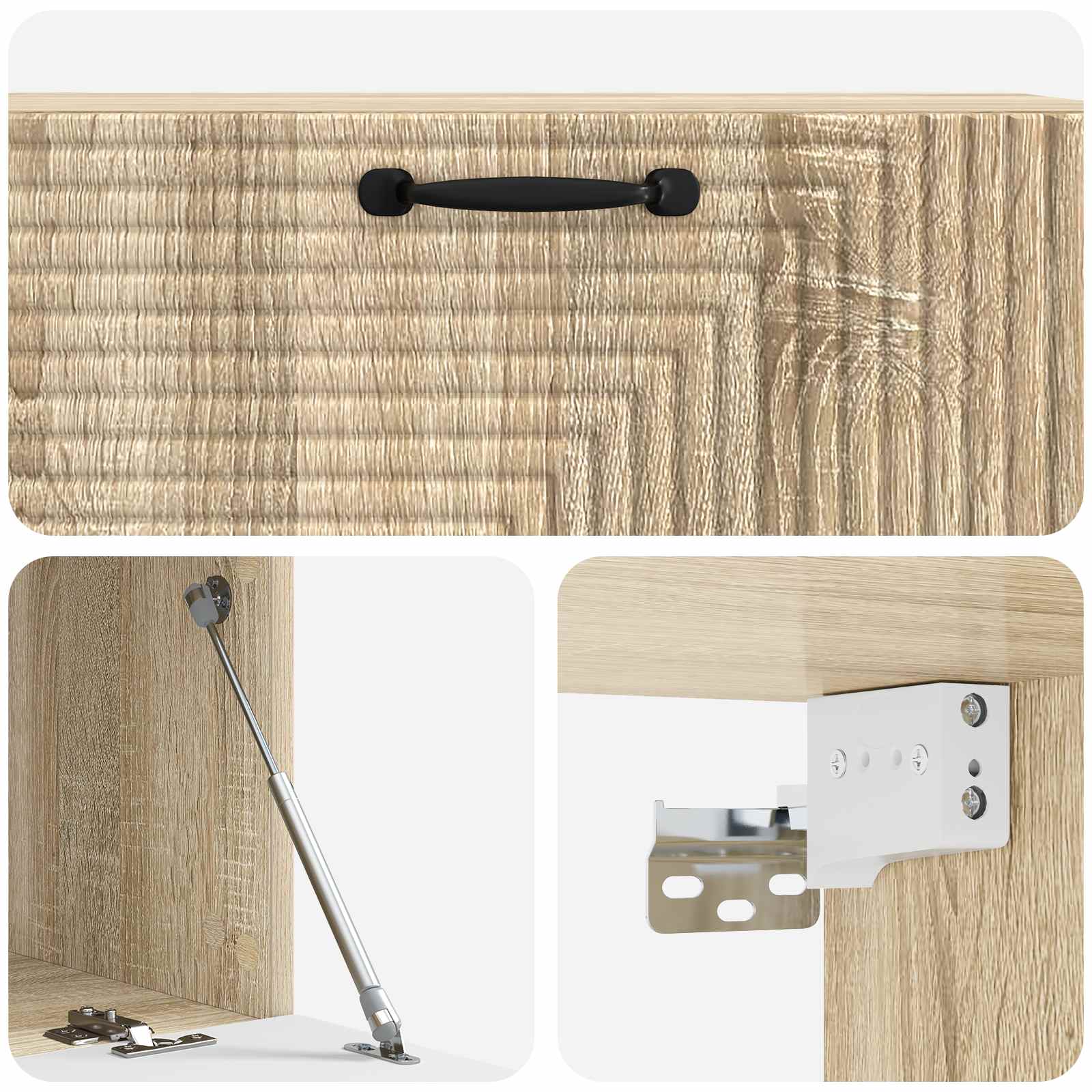 Wandbeugel TV-kast Sonoma Eiken 98 x 41 x 30 cm Bewerkt hout