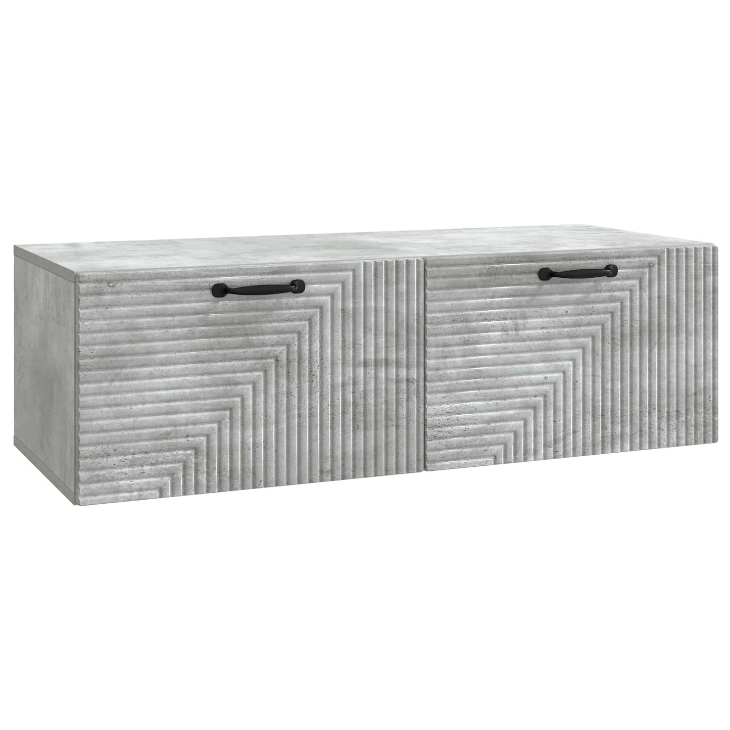 Wandbeugel TV-kast Betongrijs 98 x 41 x 30 cm Bewerkt hout