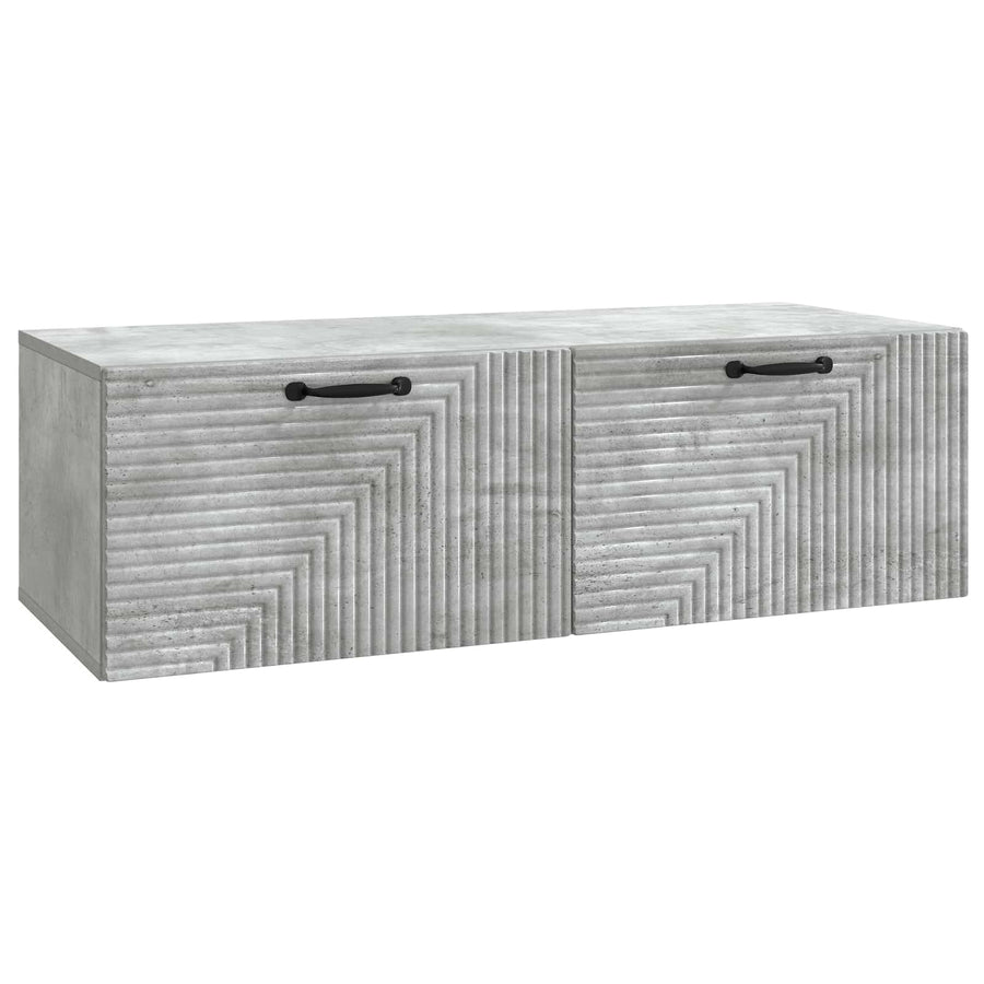 Wandbeugel TV-kast Betongrijs 98 x 41 x 30 cm Bewerkt hout