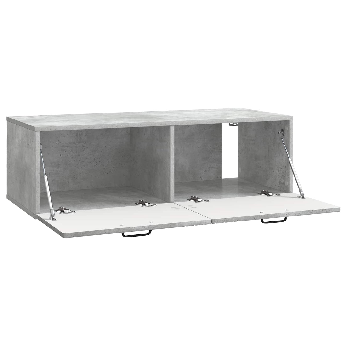 Wandbeugel TV-kast Betongrijs 98 x 41 x 30 cm Bewerkt hout