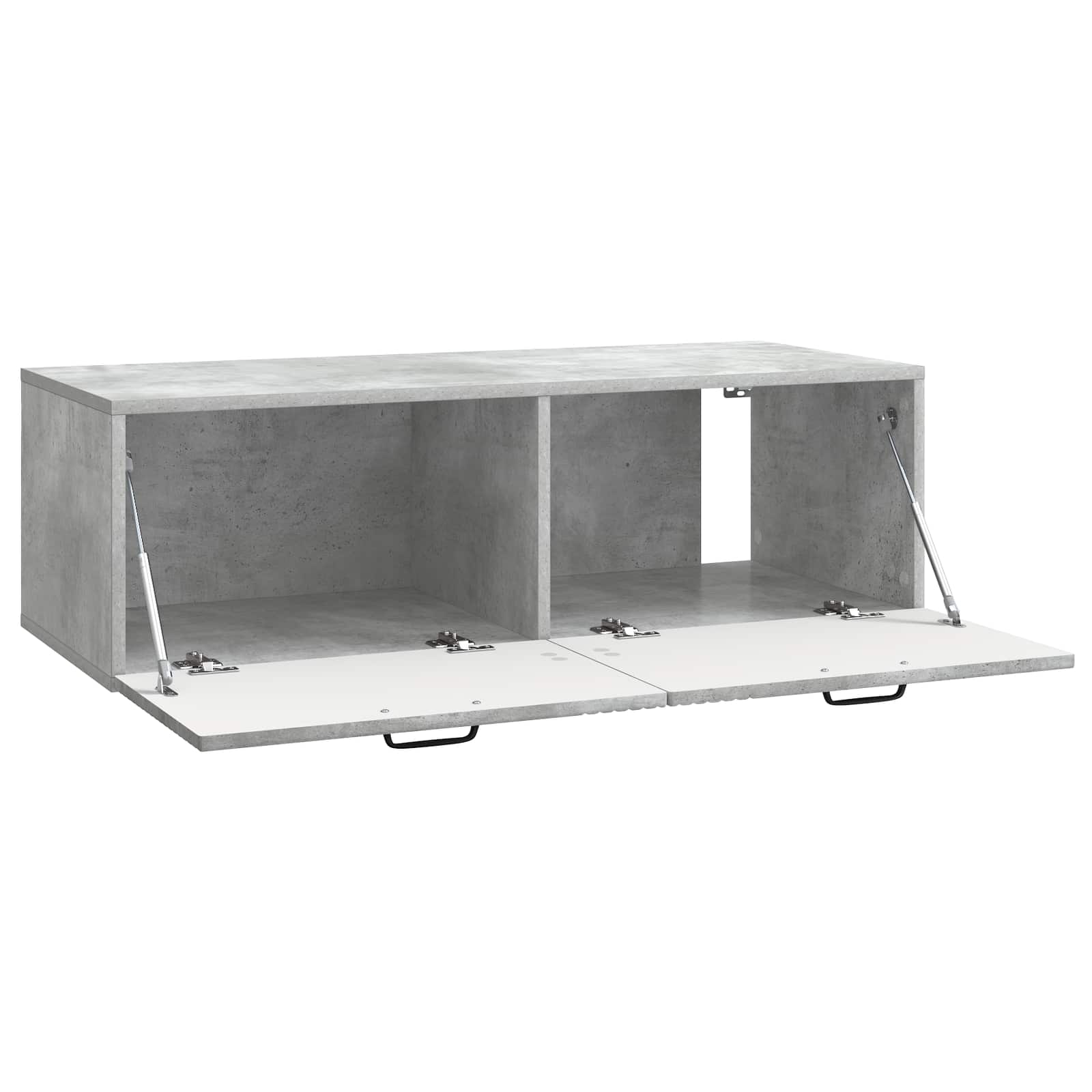 Wandbeugel TV-kast Betongrijs 98 x 41 x 30 cm Bewerkt hout
