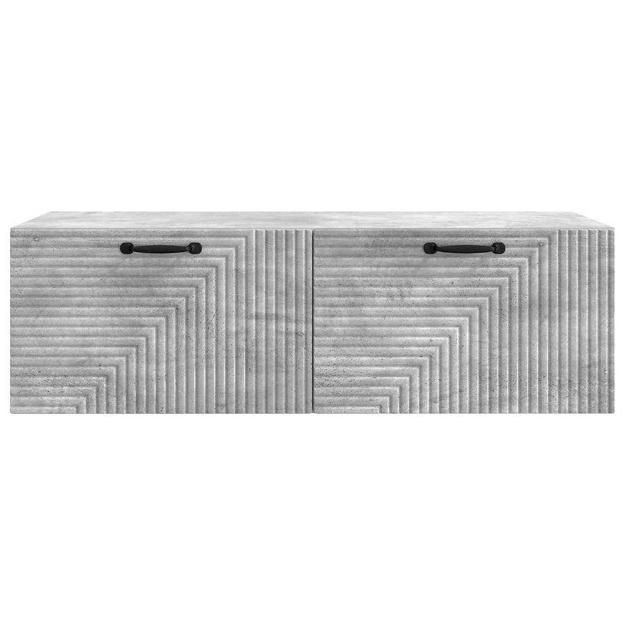 Wandbeugel TV-kast Betongrijs 98 x 41 x 30 cm Bewerkt hout