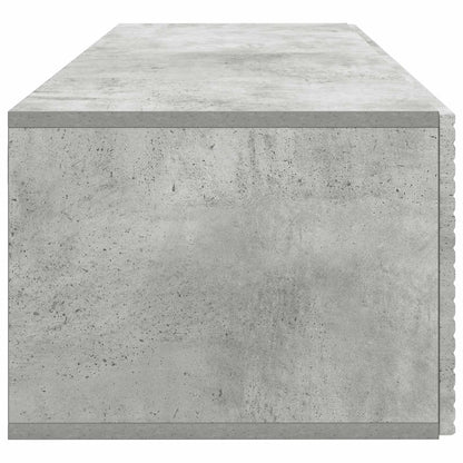 Wandbeugel TV-kast Betongrijs 98 x 41 x 30 cm Bewerkt hout