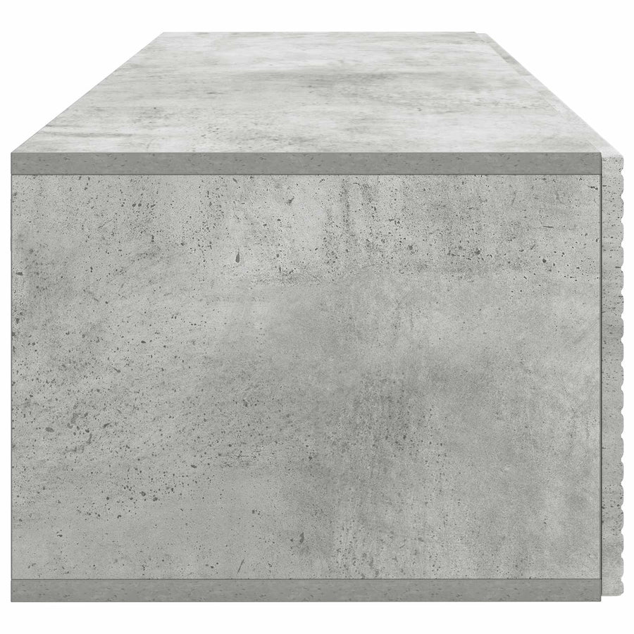 Wandbeugel TV-kast Betongrijs 98 x 41 x 30 cm Bewerkt hout