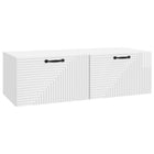 Wandkast 98x41x30 cm hoogglans wit bewerkt hout