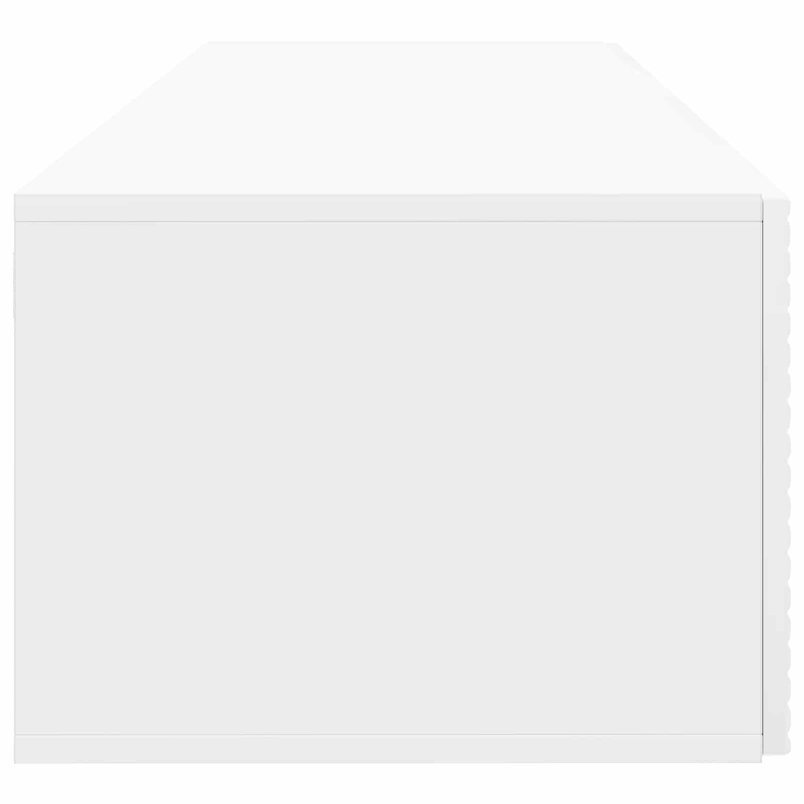 Wandbeugel TV-kast Hoogglans Wit 98 x 41 x 30 cm Bewerkt hout