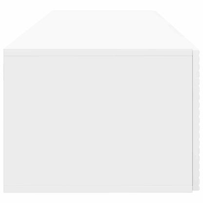 Wandbeugel TV-kast Hoogglans Wit 98 x 41 x 30 cm Bewerkt hout