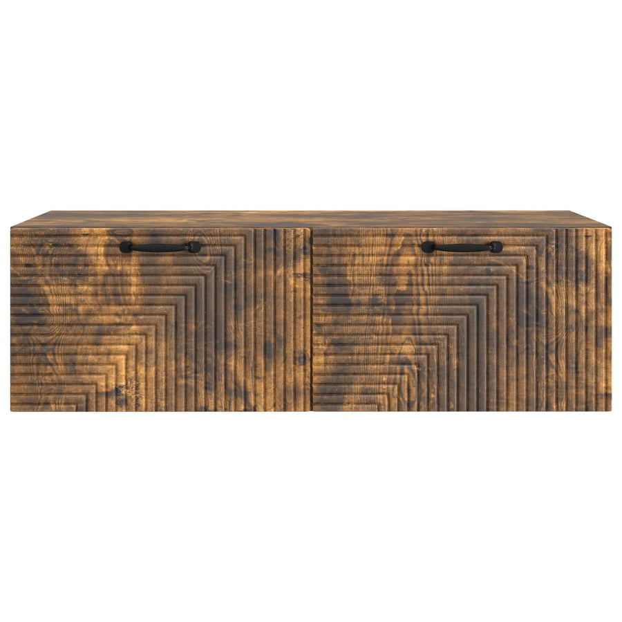 Wandbeugel TV-kast Gerookt eiken 98 x 41 x 30 cm Bewerkt hout