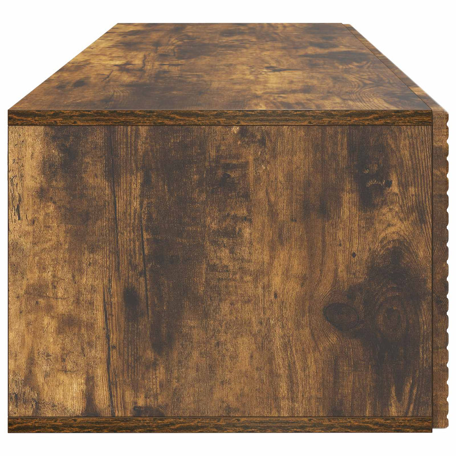 Wandbeugel TV-kast Gerookt eiken 98 x 41 x 30 cm Bewerkt hout