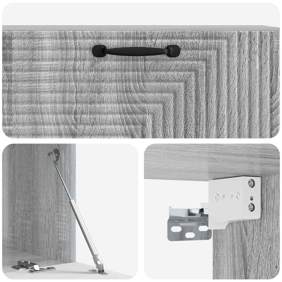 Wandbeugel TV-kast Grijs sonoma 98 x 41 x 30 cm Bewerkt hout