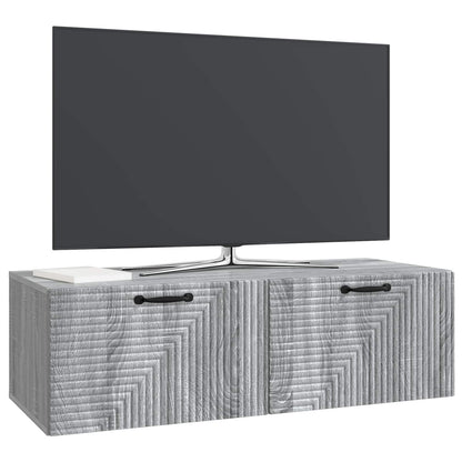 Wandbeugel TV-kast Grijs sonoma 98 x 41 x 30 cm Bewerkt hout
