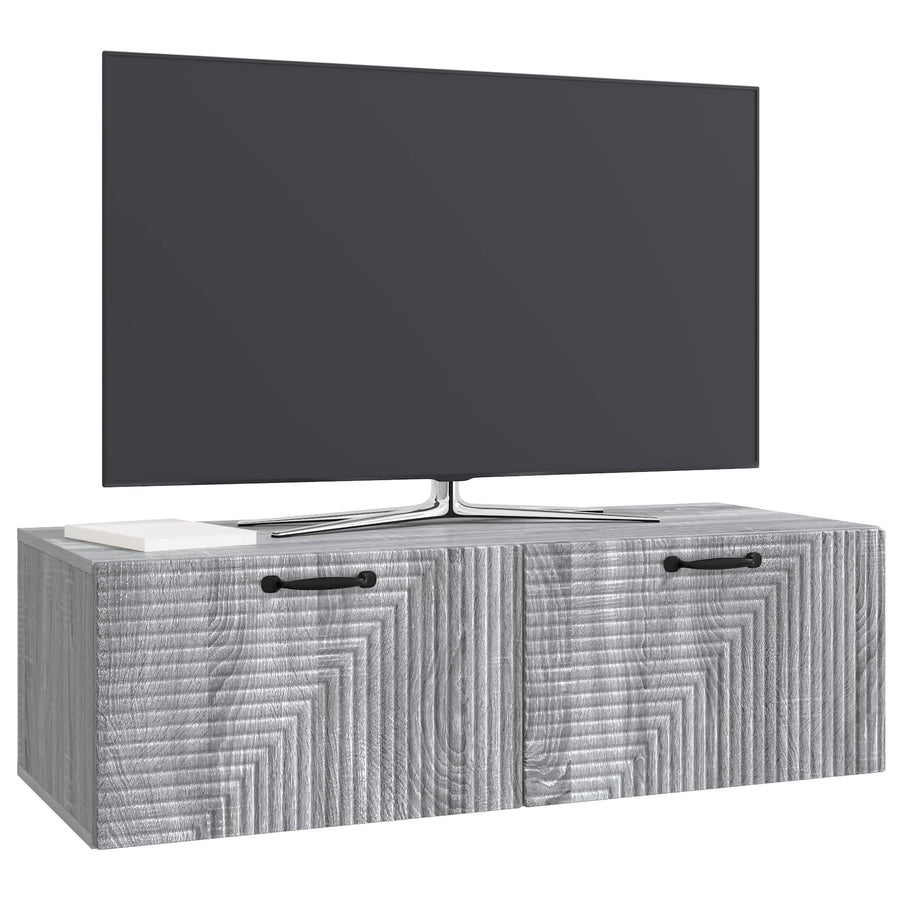 Wandbeugel TV-kast Grijs sonoma 98 x 41 x 30 cm Bewerkt hout