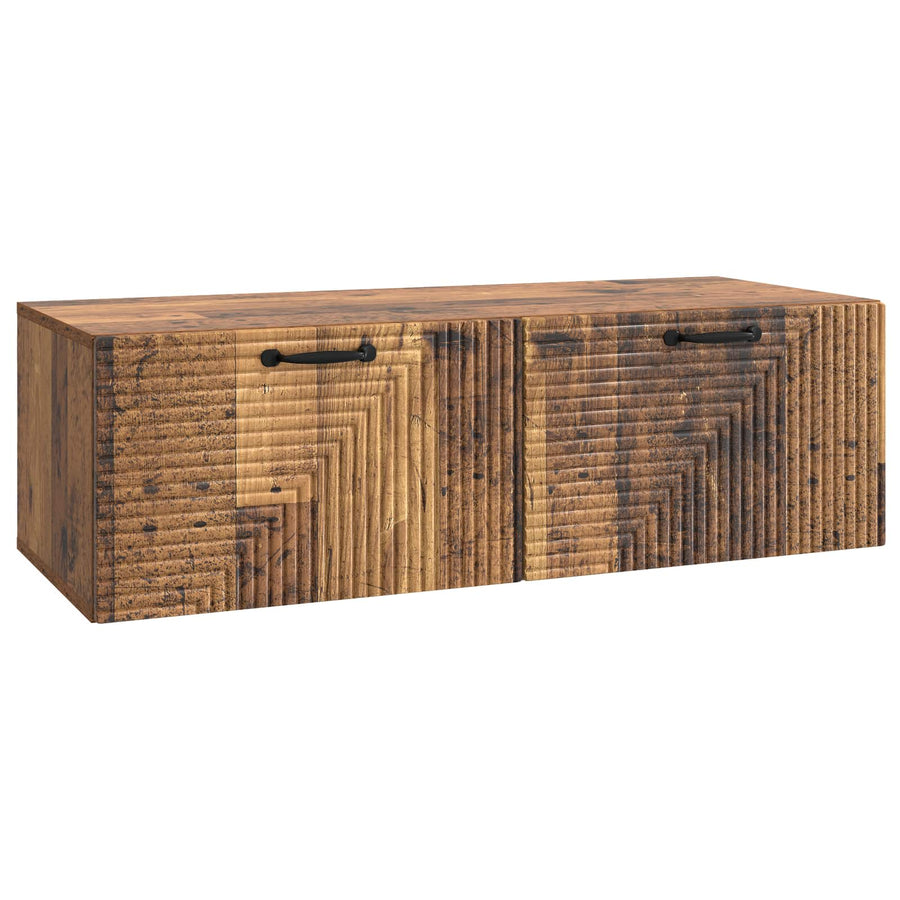Wandbeugel TV-kast Oud hout 98 x 41 x 30 cm Bewerkt hout