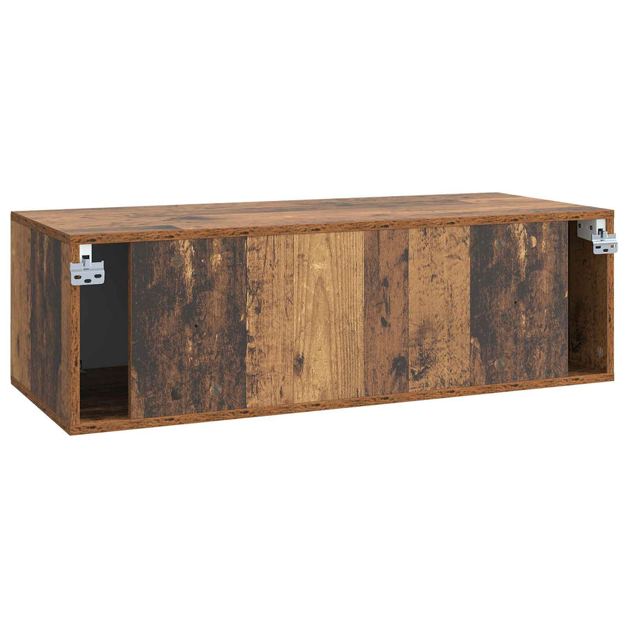 Wandbeugel TV-kast Oud hout 98 x 41 x 30 cm Bewerkt hout