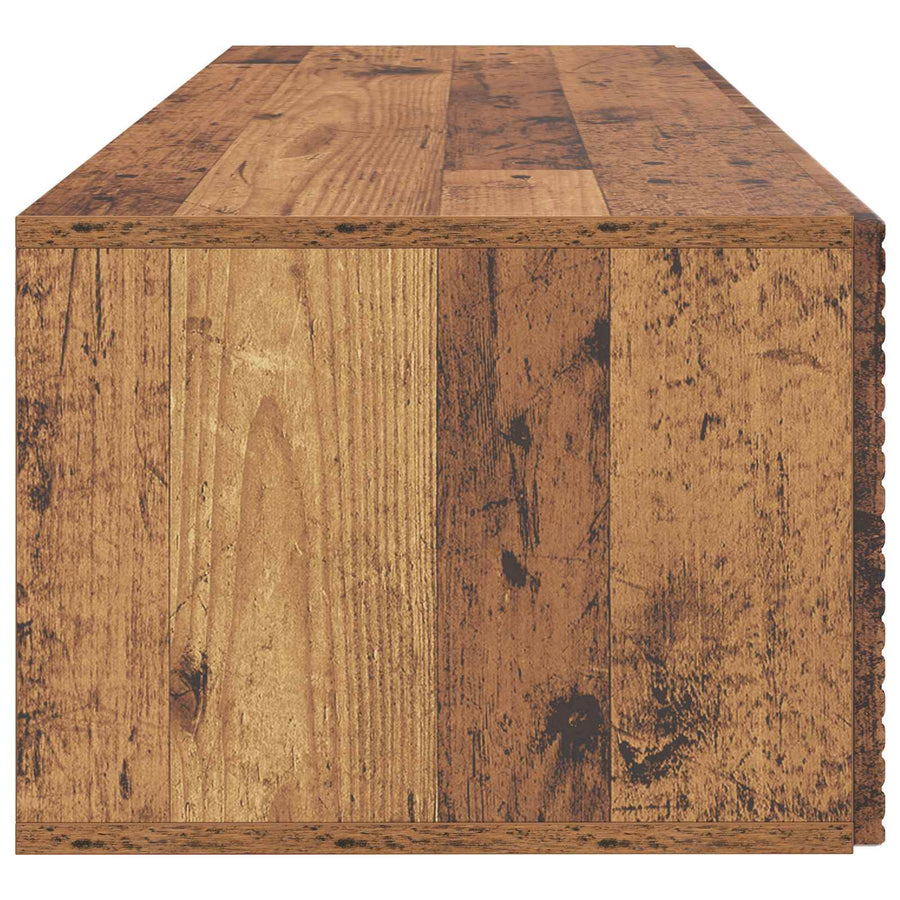 Wandbeugel TV-kast Oud hout 98 x 41 x 30 cm Bewerkt hout