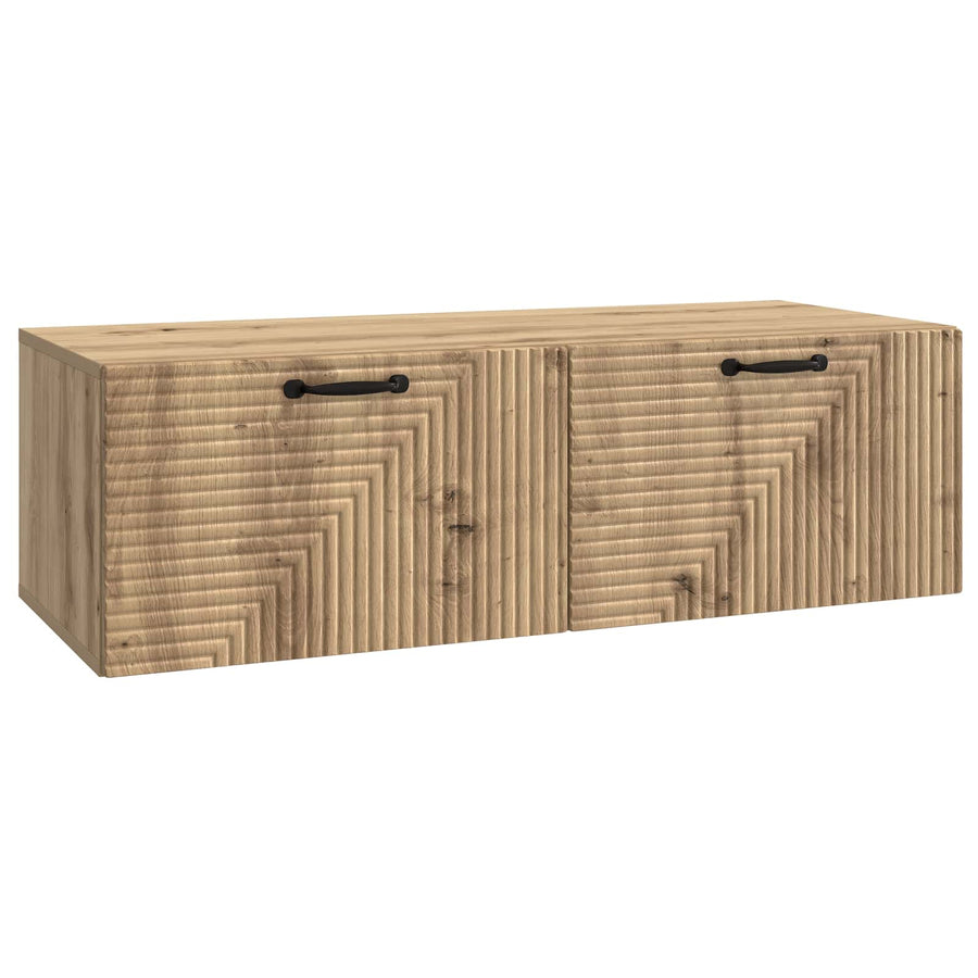 Wandbeugel TV-kast Artisanaal eiken 98 x 41 x 30 cm