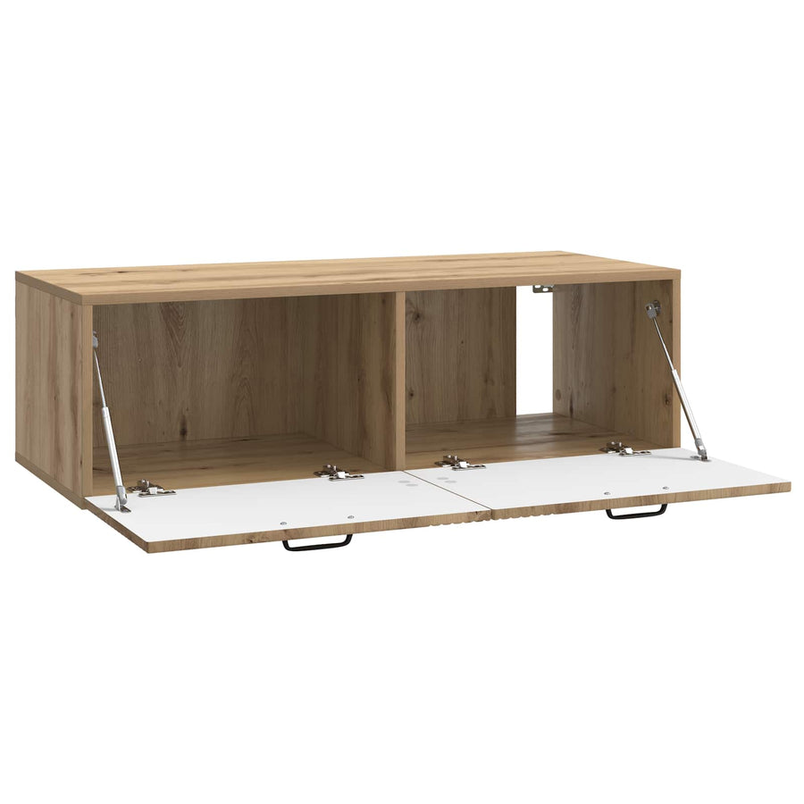 Wandbeugel TV-kast Artisanaal eiken 98 x 41 x 30 cm