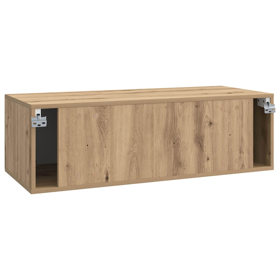 Wandbeugel TV-kast Artisanaal eiken 98 x 41 x 30 cm
